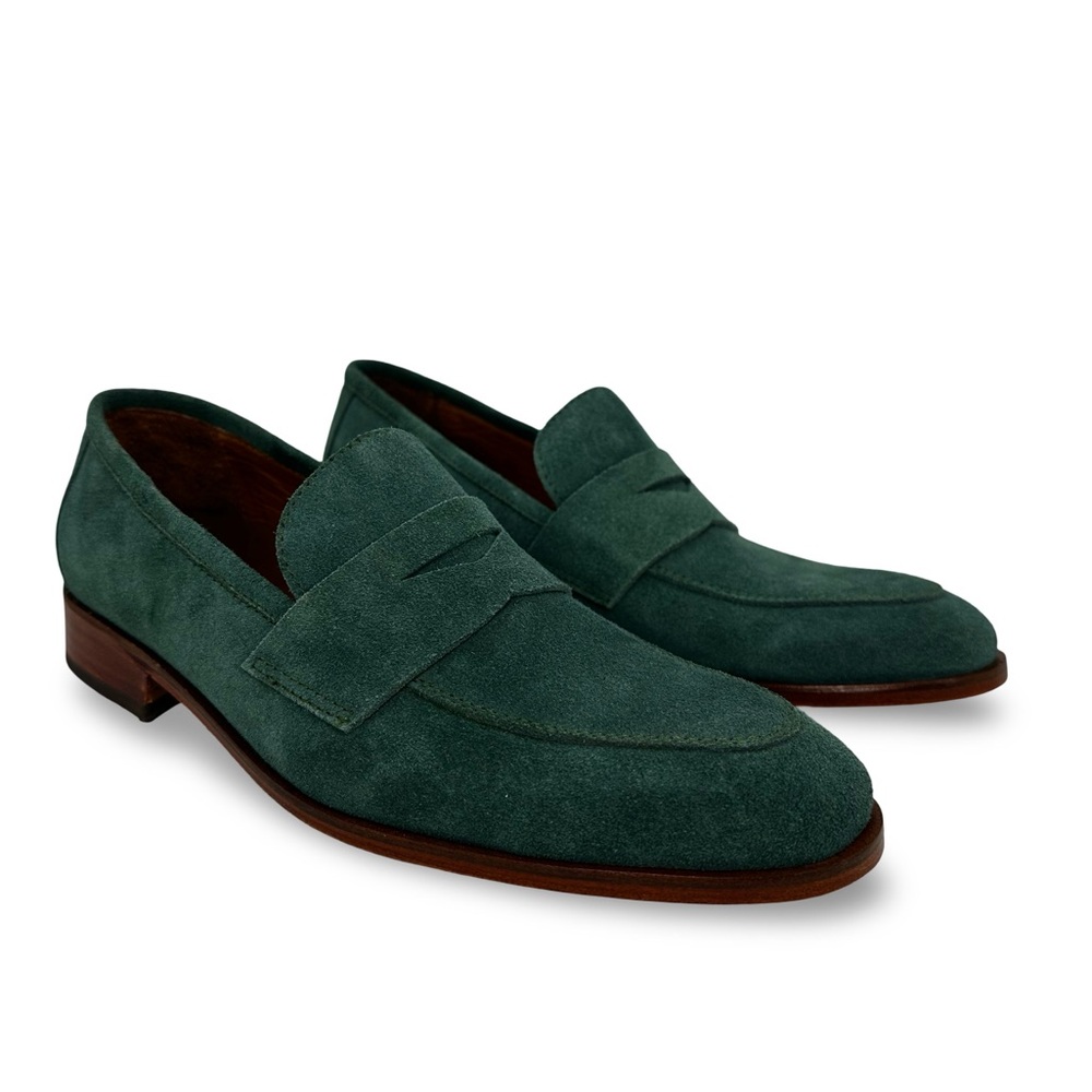 Green Suede Loafers